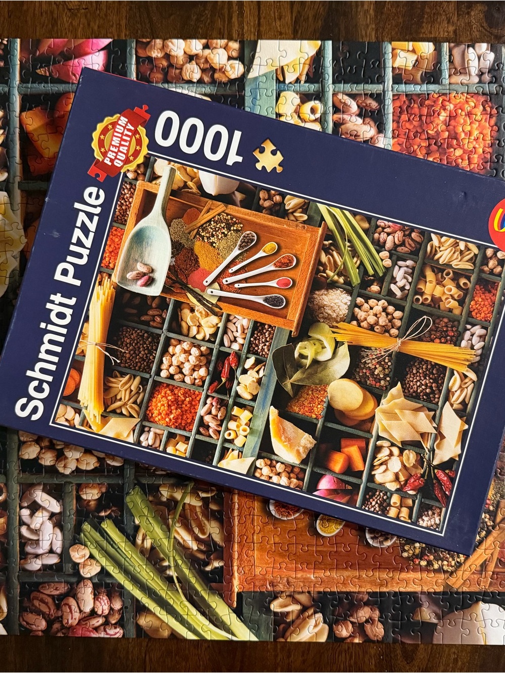 🧩 1000 piece Schmidt “Kitchen Potpouri”. Fun, interesting, colorful. Complete.